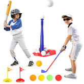 YCFUN Kids T-Ball Set & Golf Toy Set for Kids, Outdoor Backyard Toy Sports Play Set